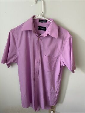 Stafford Men's Short-Sleeve Dress Shirt - Light Purple